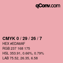 Color code: CMYK 0 / 29 / 26 / 7 | qconv.com