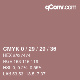 カラーコード: CMYK 0 / 29 / 29 / 36 | qconv.com
