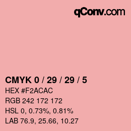 Color code: CMYK 0 / 29 / 29 / 5 | qconv.com