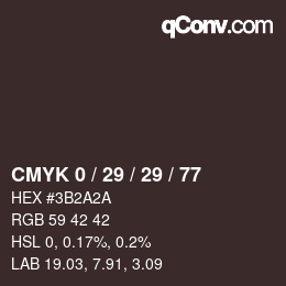 Color code: CMYK 0 / 29 / 29 / 77 | qconv.com