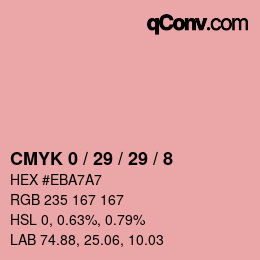 カラーコード: CMYK 0 / 29 / 29 / 8 | qconv.com