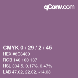 颜色代码: CMYK 0 / 29 / 2 / 45 | qconv.com