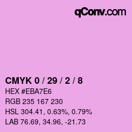 Color code: CMYK 0 / 29 / 2 / 8 | qconv.com