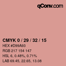 Color code: CMYK 0 / 29 / 32 / 15 | qconv.com