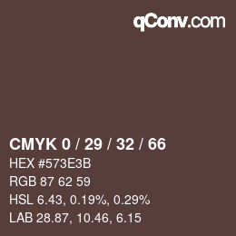 Color code: CMYK 0 / 29 / 32 / 66 | qconv.com