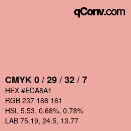 Color code: CMYK 0 / 29 / 32 / 7 | qconv.com