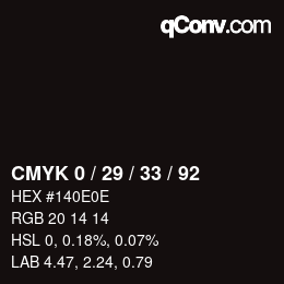 Color code: CMYK 0 / 29 / 33 / 92 | qconv.com