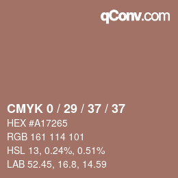 Color code: CMYK 0 / 29 / 37 / 37 | qconv.com