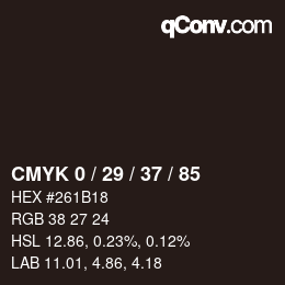 Color code: CMYK 0 / 29 / 37 / 85 | qconv.com