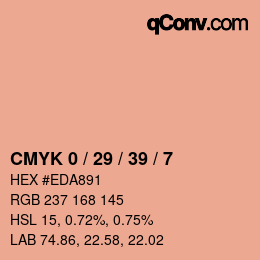 Color code: CMYK 0 / 29 / 39 / 7 | qconv.com
