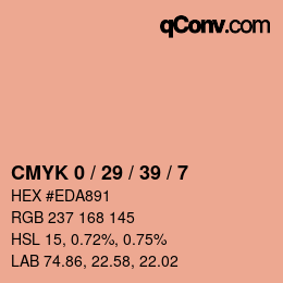 Color code: CMYK 0 / 29 / 39 / 7 | qconv.com