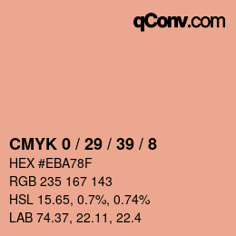 Color code: CMYK 0 / 29 / 39 / 8 | qconv.com