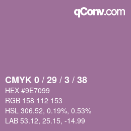 Color code: CMYK 0 / 29 / 3 / 38 | qconv.com