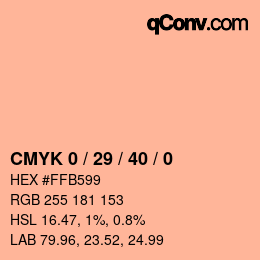 Color code: CMYK 0 / 29 / 40 / 0 | qconv.com