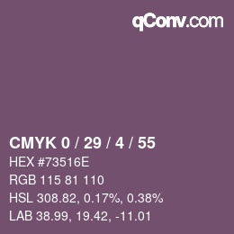 Color code: CMYK 0 / 29 / 4 / 55 | qconv.com