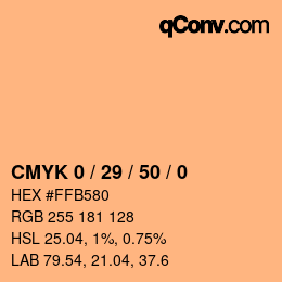 Color code: CMYK 0 / 29 / 50 / 0 | qconv.com