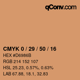 Color code: CMYK 0 / 29 / 50 / 16 | qconv.com