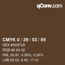 Color code: CMYK 0 / 29 / 53 / 65 | qconv.com