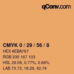 Color code: CMYK 0 / 29 / 56 / 8 | qconv.com