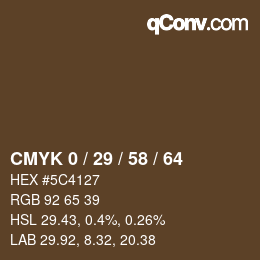 Color code: CMYK 0 / 29 / 58 / 64 | qconv.com