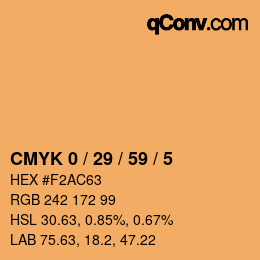 Color code: CMYK 0 / 29 / 59 / 5 | qconv.com