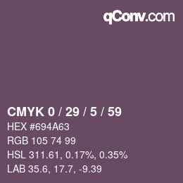 Color code: CMYK 0 / 29 / 5 / 59 | qconv.com