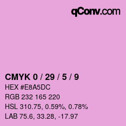 Color code: CMYK 0 / 29 / 5 / 9 | qconv.com