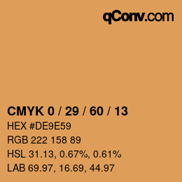 Color code: CMYK 0 / 29 / 60 / 13 | qconv.com
