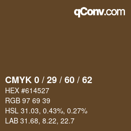 Color code: CMYK 0 / 29 / 60 / 62 | qconv.com