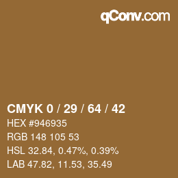 Color code: CMYK 0 / 29 / 64 / 42 | qconv.com