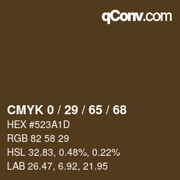 Color code: CMYK 0 / 29 / 65 / 68 | qconv.com