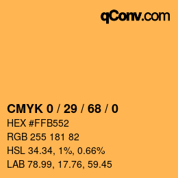Color code: CMYK 0 / 29 / 68 / 0 | qconv.com