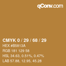 Color code: CMYK 0 / 29 / 68 / 29 | qconv.com