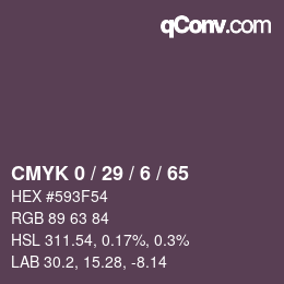 Color code: CMYK 0 / 29 / 6 / 65 | qconv.com