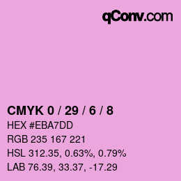 Color code: CMYK 0 / 29 / 6 / 8 | qconv.com