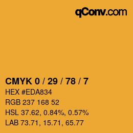 Color code: CMYK 0 / 29 / 78 / 7 | qconv.com