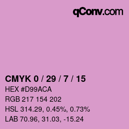 Color code: CMYK 0 / 29 / 7 / 15 | qconv.com