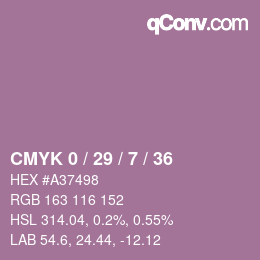 Color code: CMYK 0 / 29 / 7 / 36 | qconv.com