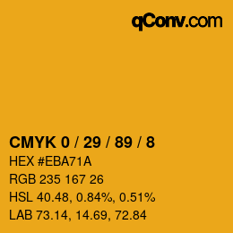 Color code: CMYK 0 / 29 / 89 / 8 | qconv.com