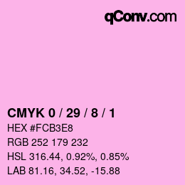 Color code: CMYK 0 / 29 / 8 / 1 | qconv.com