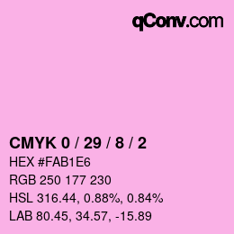 Color code: CMYK 0 / 29 / 8 / 2 | qconv.com