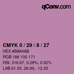 Color code: CMYK 0 / 29 / 8 / 27 | qconv.com