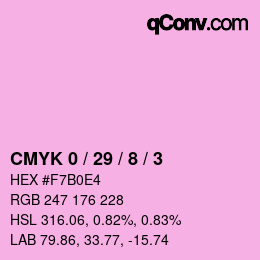 Color code: CMYK 0 / 29 / 8 / 3 | qconv.com