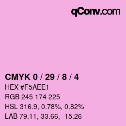 Color code: CMYK 0 / 29 / 8 / 4 | qconv.com