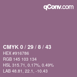 Color code: CMYK 0 / 29 / 8 / 43 | qconv.com