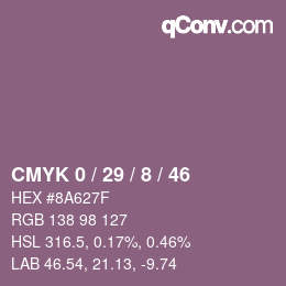 Color code: CMYK 0 / 29 / 8 / 46 | qconv.com