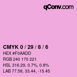 Color code: CMYK 0 / 29 / 8 / 6 | qconv.com