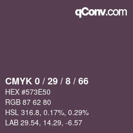 カラーコード: CMYK 0 / 29 / 8 / 66 | qconv.com