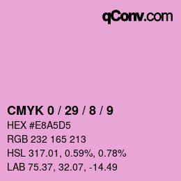 Color code: CMYK 0 / 29 / 8 / 9 | qconv.com