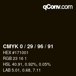 Color code: CMYK 0 / 29 / 96 / 91 | qconv.com